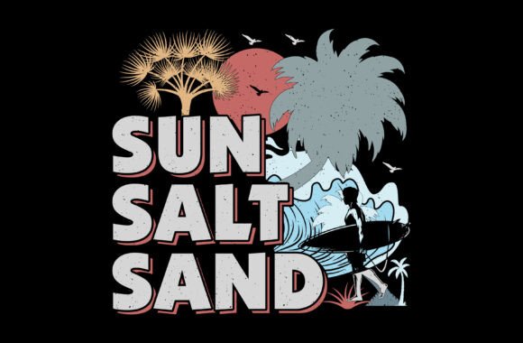 Bring the Coast to Your Creations: Sun Salt Sand Summer Sublimation Graphic