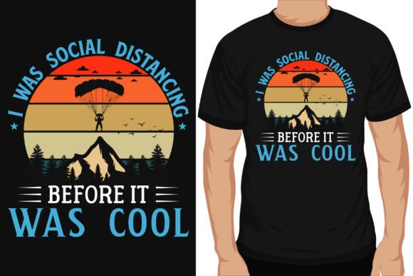 Skydiver Graphic Vintages Tshirt Design