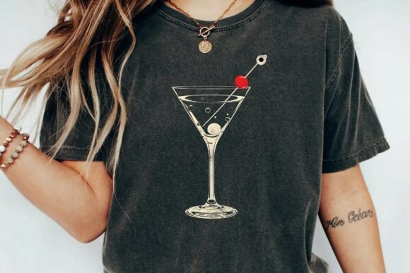 Timeless Style: The Retro Martini Glass Graphic for Your Projects