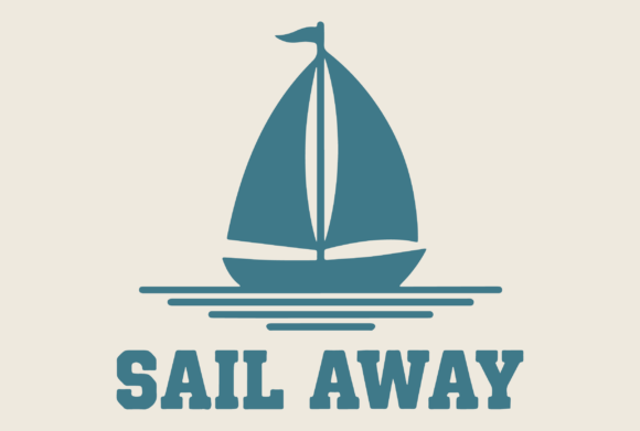 Vintage Sail Away Boat Vector: A Designer's Nautical Asset